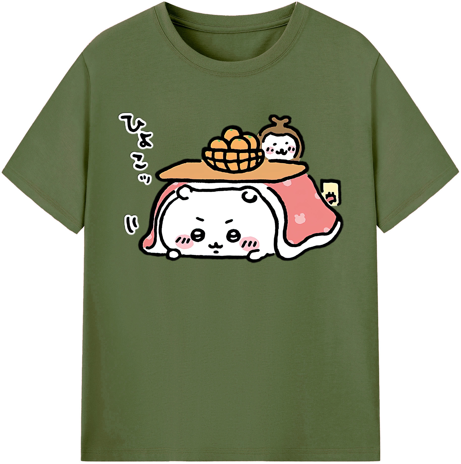 （画像用） ちいかわ ちいかわ Chii-kawa chiikawa 綿100％半袖Tシャツ（フロントプリント）
